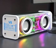 Przenośny głośnik bluetooth stereo TWS 10 Wat SD Kolorowe efekty świetlne. 