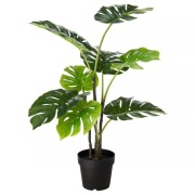 Sztuczna roślina doniczkowa, do wewnątrz/na zewnątrz Monstera, 19 cm
