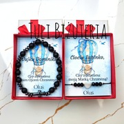 Czy zostaniesz moją matką chrzestną ojcem chrzestnym różaniec bransoletka 