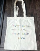 Torba bawełniana torebka tote bag cotton bawełna beżowa taylor swift