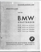 Katalog części BMW R 51, R 61, R 66, R 71
