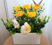 Stroik wielkanocny z zajączkiem