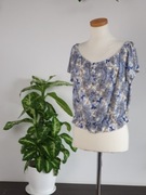 Bluzka z wzorami wzorkami guziczkami L 40 HM H&M z krótkim rękawem