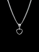 Naszyjnik Stalowy Pancerka 55 cm 3 mm Serce Prezent