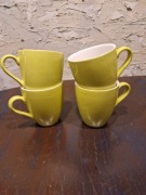 Filiżanki/ kubki 4 szt na cappuccino vintage jak nowe żółte 