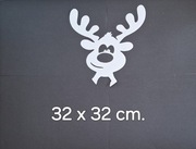 Jelonek dekoracja zima okna przedszkole