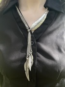 Naszyjnik LEŚNY AMULET 25cm | Srebrzona Kolia 50g | Projekt Autorski