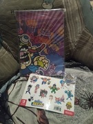 Orginalny Pooster/plakat Nintendo Warioland+ breloczek + naklejki