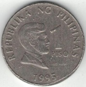 Filipiny 1 piso peso 1995 - 24 mm - nr 2