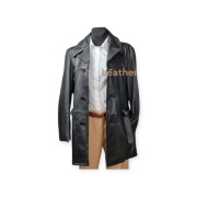 Kurtka skórzana Brandt 40/42 L/XL trencz vintage miękka skóra owcza unisex