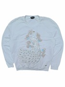 Biała bluza Just Cavalli Haft Retro Vintage 90s 80s gucci kenzo nike