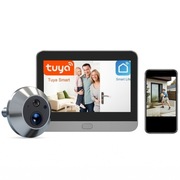 Wizjer do drzwi z ekranem kamerą Full HD WiFi TUYA tryb nocny 5000 mAh 3MP