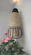 Klosz abażur podłużny z trawy morskiej boho naturalny beżowy