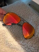 Okulary Aviator Ray-Ban czerwone unikat