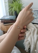 Branzoletka z łabędziem złota lub srebrna 