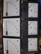 Zestaw zegarów amperomierz woltomierz 