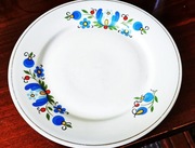 Talerz deserowy , ceramiczny, Lubiana, PRL