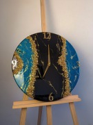 Zegar handmade z żywicy epoksydowej 