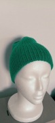 Czapka zielona ciepła jesienno uniwersalny 