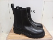 czarne skórzane botki marki Guess wkładka 25,5 cm nowe
