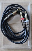 Kabel Audio J&D ,1x Jack 6.35mm (TRS) , 2x Jack 6.35mm (TS) ,1.8m