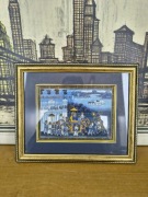 Obraz indyjski w ramie  miniatura, bogate zdobienia, 26x32 cm