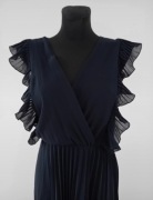 Sukienka plisowana długa granat 