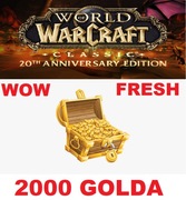 WOW SPINESHATTER GOLD 2000 GOLDA ZŁOTA ZŁOTO FRESH EDYCJA WORLD OF WARCRAFT