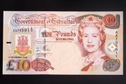 Gibraltar 10 Funtów z 2006 roku seria AA  stan 1 UNC