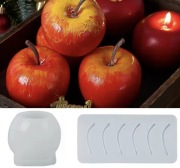  Zestaw JABŁKO 3D + SZYPUŁKI 2 Formy silikonowe do odlewów Świec Czekolady 