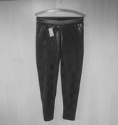 Moraj czarne  ocieplane damskie legginsy S/M