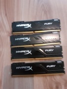 Pamięć RAM HyperX Fury Black DDR4 16 GB (4x4GB) 3000 MHz
