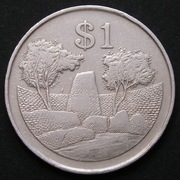 Zimbabwe 1 dolar 1980 - Wielkie Zimbabwe