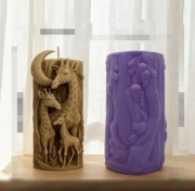 RODZINA ŻYRAF Cylindryczna forma silikonowa 11.4*6.4 do Odlewów Świec Gipsu