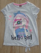 Bluzeczka dziewczęca z krótkim rękawem rozm. 128