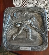 Stara plakieta - trofeum dla gracza w kręgle (1262)