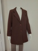 Płaszcz w kolorze czekolady ,rozmiar L, klasyk