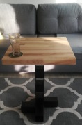 STOLIK BAROWY/KAWOWY DREWNO + METAL