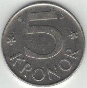 Szwecja 5 koron kronor 1988 - 28,5 mm - nr 3