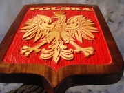 Godło Polski Herb Polski Ręcznie rzeźbione drewno.