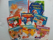 Zestaw 8 nowych książeczek świątecznych + zgadywanki i malowanki