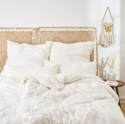 Pościel Muślinowa Bawełniana Beżowa 135x200cm + 2x 80x80cm