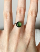 Unikatowy regulowany pierścionek -ręcznie malowany akwarelą 