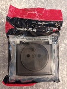 Gniazdo hermetyczne srebrne Simon 54 DGZ1BZ.01/43A