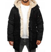 Czarna kurtka męska zimowa parka Denley w rozmiarze M