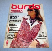 Burda Moden 8/1973 + wykroje Vintage Moda szycie krawiectwo