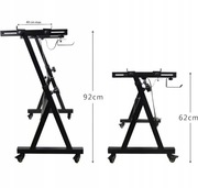 Statyw keyboard stojak z kółkami regulowany mobilny pianino syntezato