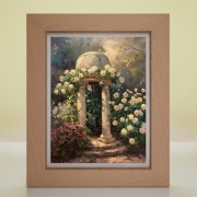 GAZEBO | RÓŻE | OLEJ NA PŁÓTNIE | VINTAGE | AI ART