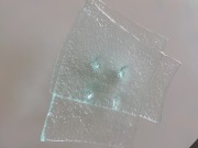 Spodek talerz szklany rękodzieło szkło dmuchane 14 cm