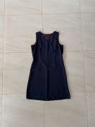 Donna Ricco sukienka ciemno granatowa dwuwarstwowa